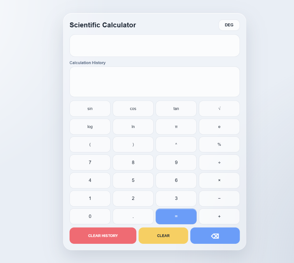 Scientific Calculator project preview